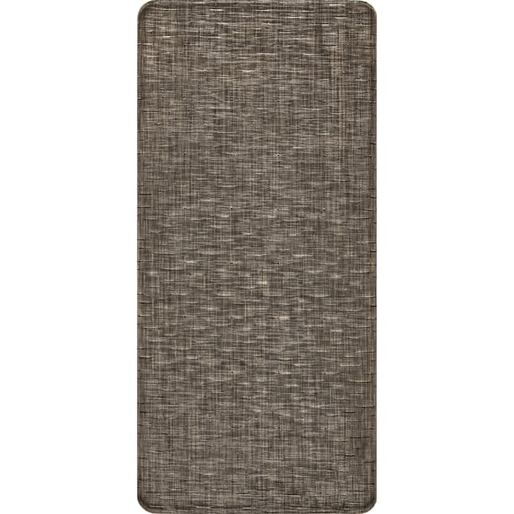 Brooklyn Rug Co Casual Crosshatched Anti Fatigue Kitchen or Laundry Room Comfort Mat Black 18" x 30" Tan