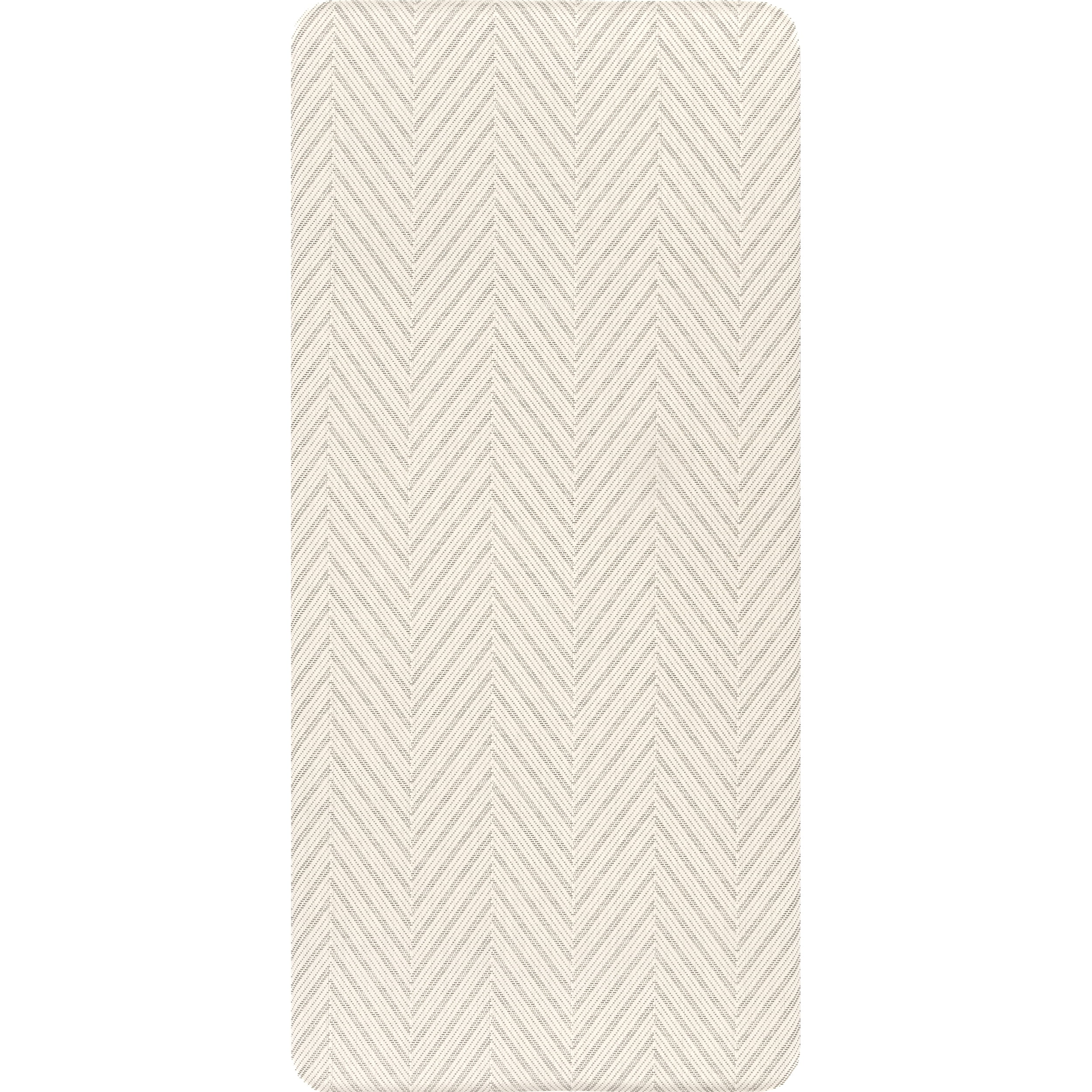 Beige Herringbone Anti-Fatigue Kitchen Comfort Mat, 18" x 30"
