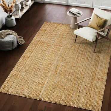 Brooklyn Rug Co  Nora Classic Farmhouse Jute Area Rug Natural 2' x 3' 2' x 3' Accent Rectangle