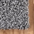 thumbnail image 1 of Brooklyn Rug Co  Scarlett  Modern Plush Shag Area Rug Silver 2' 8" x 8' Runner 8' Runner Indoor Silver Rectangle, 1 of 5