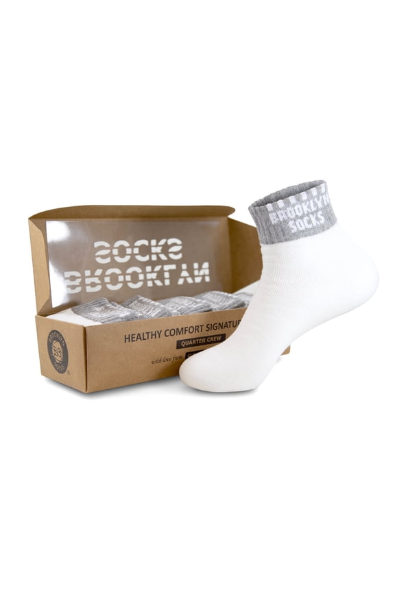 Signature Cotton Ankle Socks, Non Binding Comfort Top Quarter Crew, Breathable Soft Knit, Fully Cussioned/Terry, 5 Pair Value Pack (Shoe size 11-12.5)