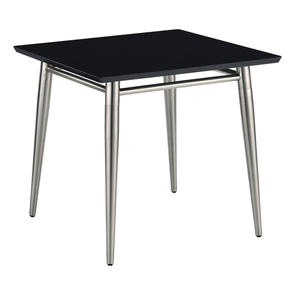 Brooklyn Square End Table with Engineered Wood Black Top