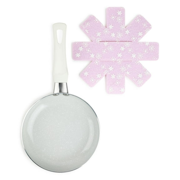 Brooklyn Steel Co. 2 Piece Mini Nonstick Fry Pan & Felt Protector, Holly Berry – Pink