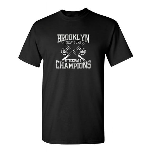Brooklyn Stickball Champions Sarcastic Humor Graphic Novelty Funny Tall T Shirt