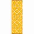 thumbnail image 1 of Brooklyn Trellis Modern Non Slip Washable Runner Rug - Gold - 2 ft. 7 in. x 12 ft., 1 of 1