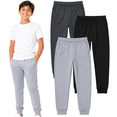 thumbnail image 1 of Brooklyn Vertical Boys 3-Pack Poly Fleece Joggers – Soft Warm Casual Pants with Pockets, Comfortable Everyday Wear, Sizes 6-20, 1 of 7