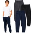 thumbnail image 1 of Brooklyn Vertical Boys 3-Pack Poly Fleece Jogger with Pockets | Soft Warm Cozy Size 6-20, 1 of 7