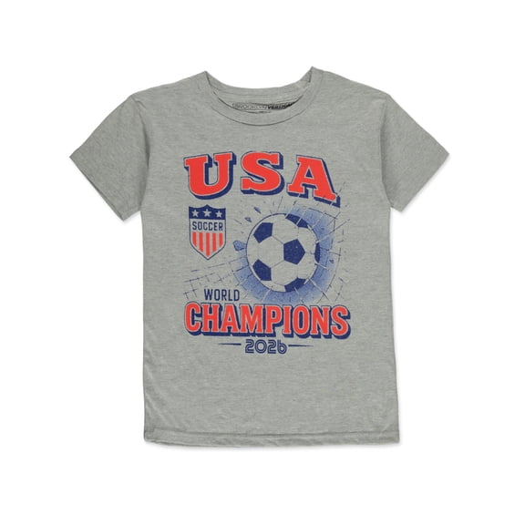 Brooklyn Vertical Boys' Team USA T-Shirt Color: heather gray Size: l