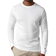 Brooklyn Vertical Mens Long Sleeve Cotton T Shirt Crew Neck 5 colors S-5XL