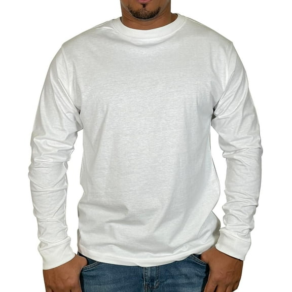 Brooklyn Vertical Mens Long Sleeve Cotton T Shirt Crew Neck 5 colors S-5XL