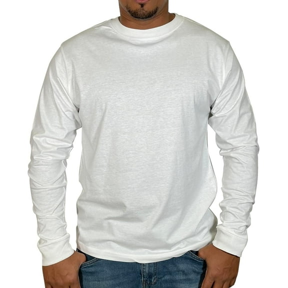 Brooklyn Vertical Mens Long Sleeve Cotton T Shirt Crew Neck 5 colors S-5XL