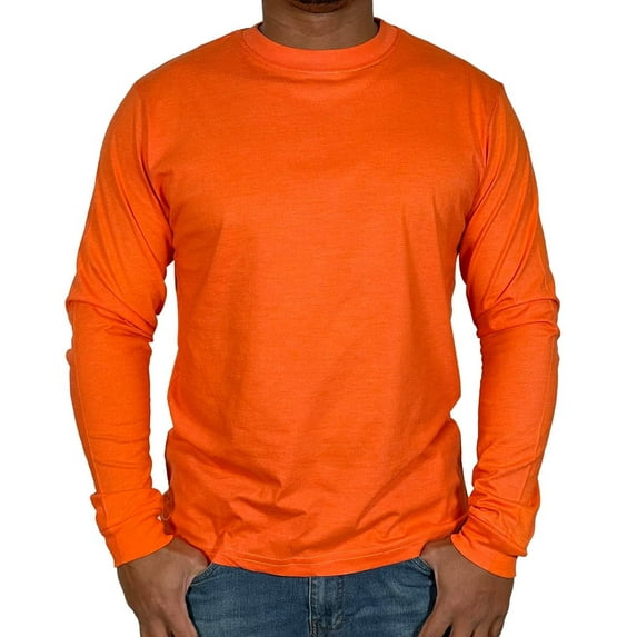 Brooklyn Vertical Mens Long Sleeve Cotton T Shirt Crew Neck 5 colors S-5XL