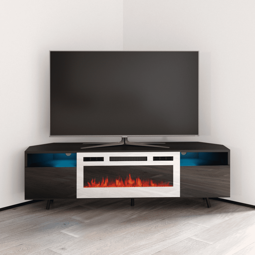 Brooklyn WH-EF Corner Fireplace TV Stand for TVs up to 70", Modern ...