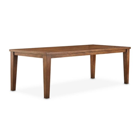 Brooklyn Walk Rectangular Wood Dining Table - Burnt Umber Brown