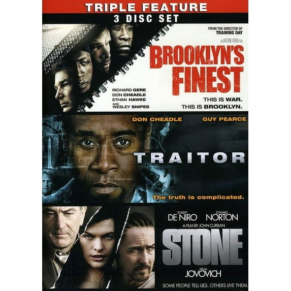 Brooklyn’s Finest / Traitor / Stone (DVD), Starz / Anchor Bay, Action & Adventure