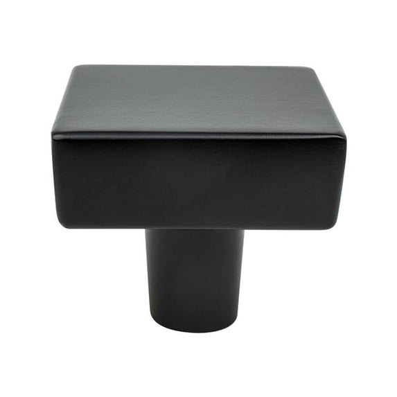 Brookridge Square Knob, Matte Black