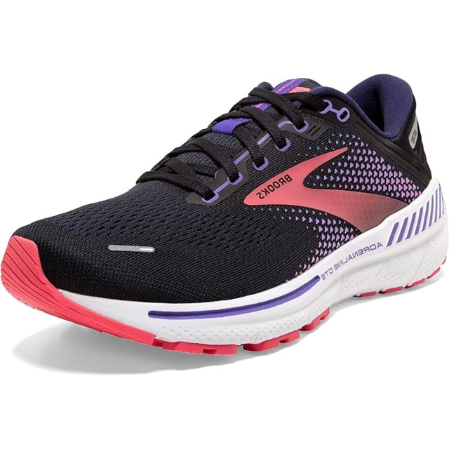 Brooks Adrenaline GTS 22 Supportive Running Shoe Women's Black/Purple/Coral