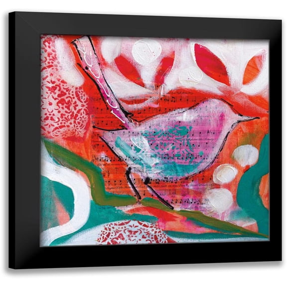 Brooks, Amanda J. 12x12 Black Modern Framed Museum Art Print Titled - Petite Bird III