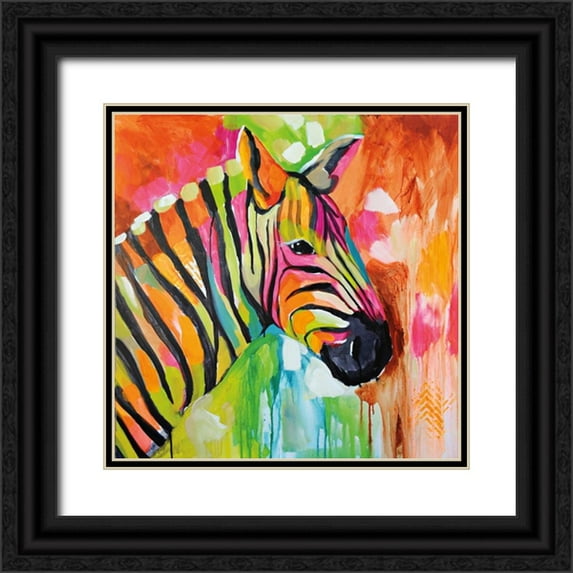 Brooks, Amanda J. 20x20 Black Ornate Wood Framed with Double Matting Museum Art Print Titled - Za Za