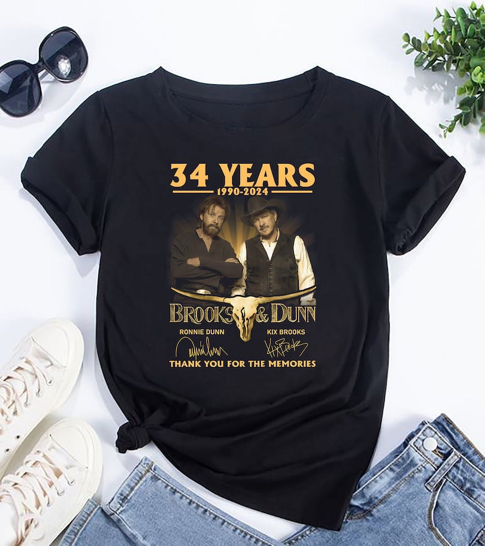 Brooks And Dunn 34 Years Shirt, Brooks and Dunn The Reboot 2024 Tour