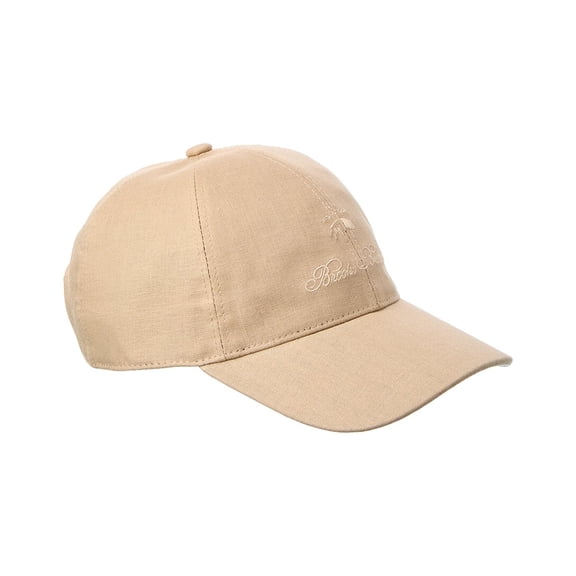 Brooks Brothers Linen Baseball Hat, os, Brown