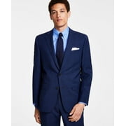 Brooks Brothers Men s Classic-Fit Stretch Pinstripe Wool Blend Suit Jackets, Navy, 44L