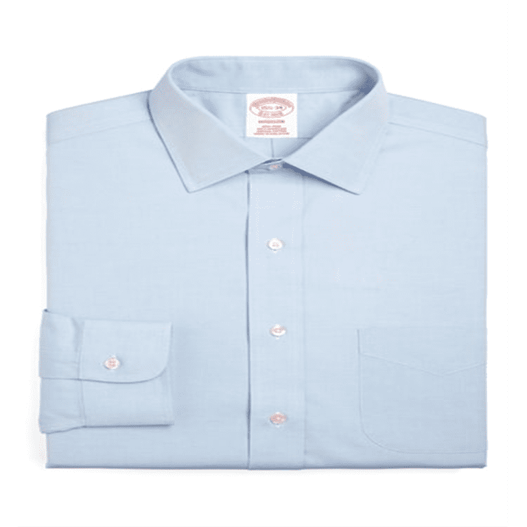 Brooks Brothers Men's Madison Classic Fit Solid Dress Shirt Blue Size 20X37  - Walmart.com