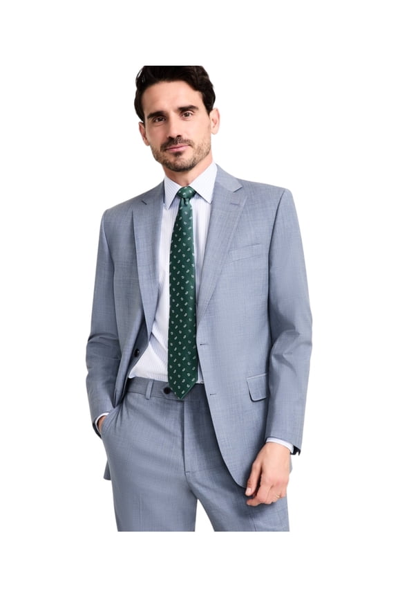 Mens Classic fit Suit Jacket Blazer 40 R Blue Solid
