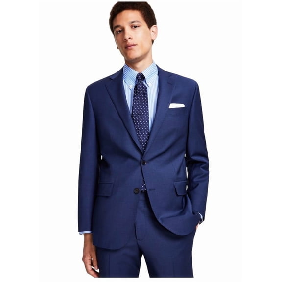 Brooks Brothers Mens Classic fit Suit Jacket Blazer 40 R Navy Blue Solid Stretch