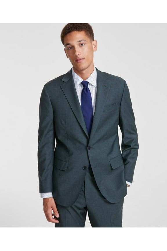 Mens Classic fit Suit Jacket Blazer 42 L Green Solid