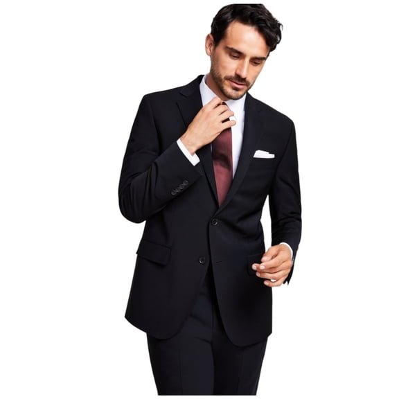 Brooks Brothers Mens Classic fit Suit Jacket Blazer 42 S Black Solid Stretch