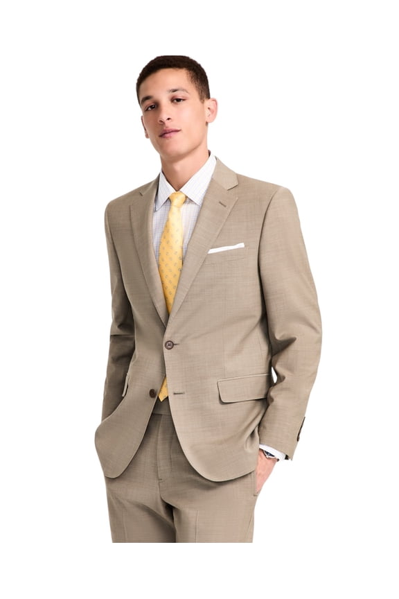 Mens Classic fit Suit Jacket Blazer 48 R Beige Solid