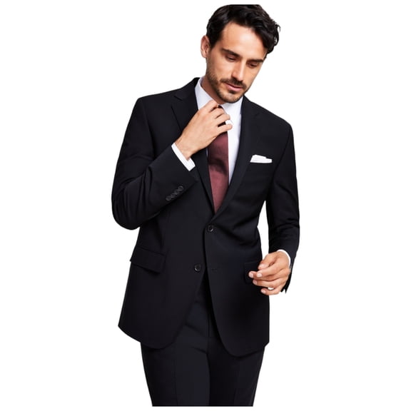 Brooks Brothers Mens Classic fit Suit Jacket Blazer 48 R Black Solid Stretch