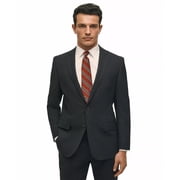 Brooks Brothers Mens Classic fit Suit Jacket Blazer 52 R Black Solid Stretch