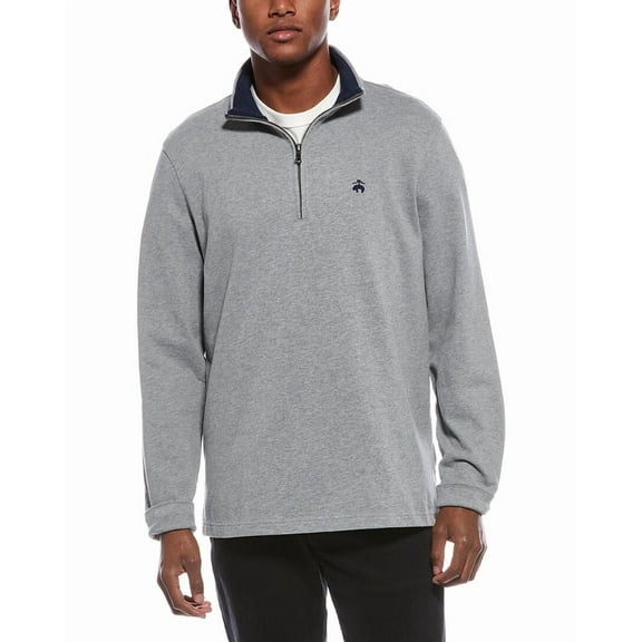 Brooks Brothers mens  1/2-Zip Pullover, s, Gray