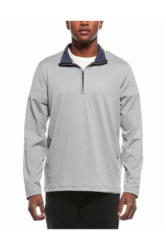 mens 1/2-Zip Pullover, s, Gray
