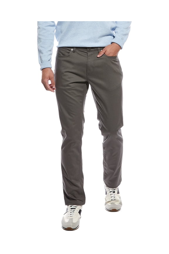 mens  Advantage 5-Pocket Chino, 38-32, Grey