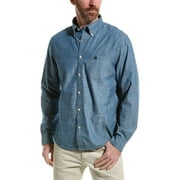 Brooks Brothers mens  Chambray Regular Fit Woven Shirt, M, Blue