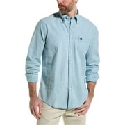 Brooks Brothers mens  Chambray Regular Fit Woven Shirt, S, Blue