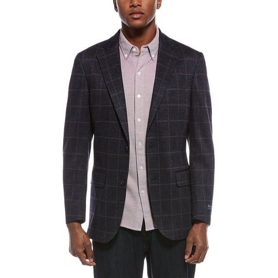 Brooks Brothers mens Classic Knit Wool-Blend Blazer, 38 REG, Blue