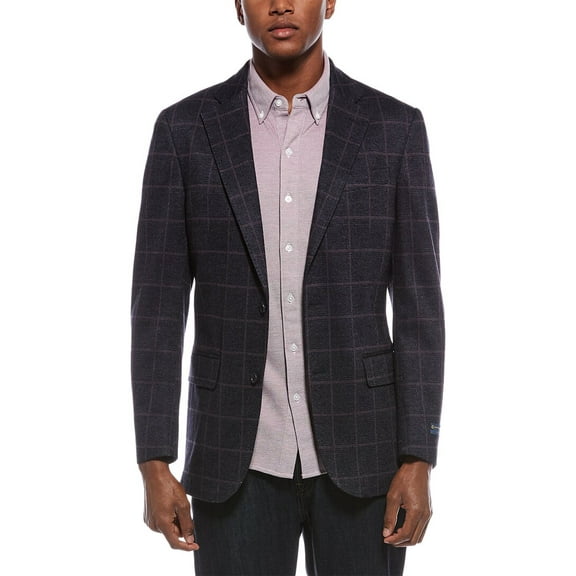 Brooks Brothers mens  Classic Knit Wool-Blend Blazer, 38 REG, Blue
