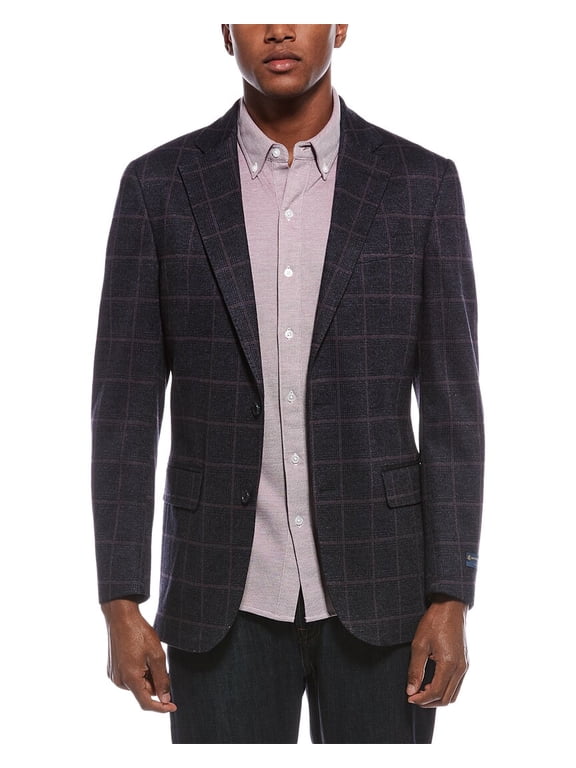 mens Classic Knit Wool-Blend Blazer, 38 REG, Blue