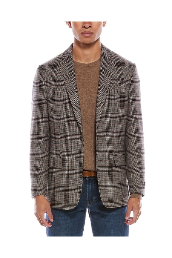 mens Classic Wool Blazer, 38 REG, Beige