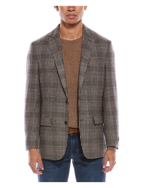 mens Classic Wool Blazer, 40 REG, Beige