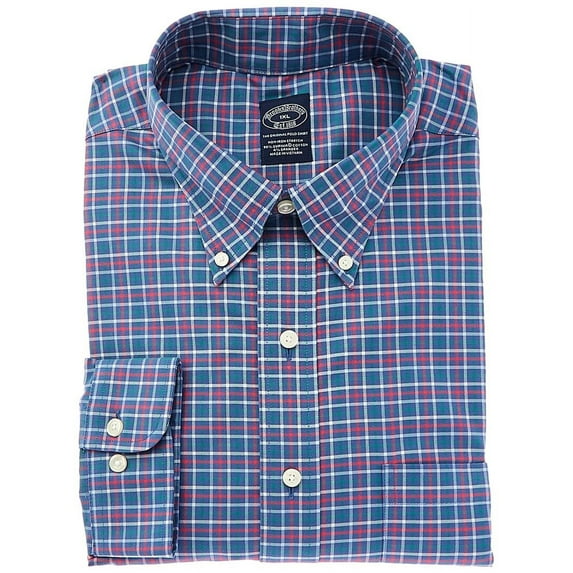 Brooks Brothers mens Dress Shirt, 3XL T, Blue