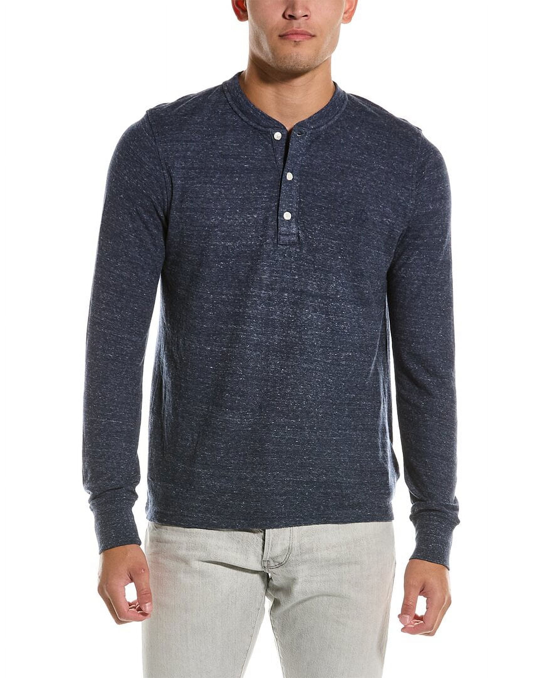 Brooks Brothers Mens Duofold Henley, S, Blue - Walmart.com