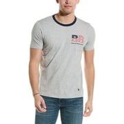 Brooks Brothers mens  Flag Graphic T-Shirt, XL, Grey