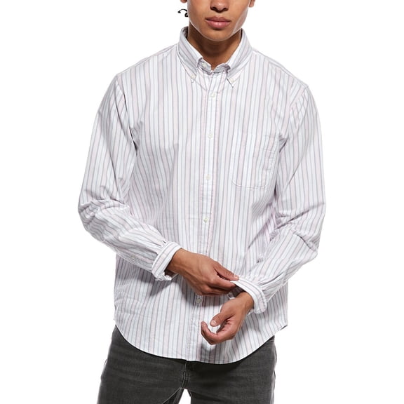 Brooks Brothers mens  Friday Seasonal Pattern Oxford Shirt, m, Pink