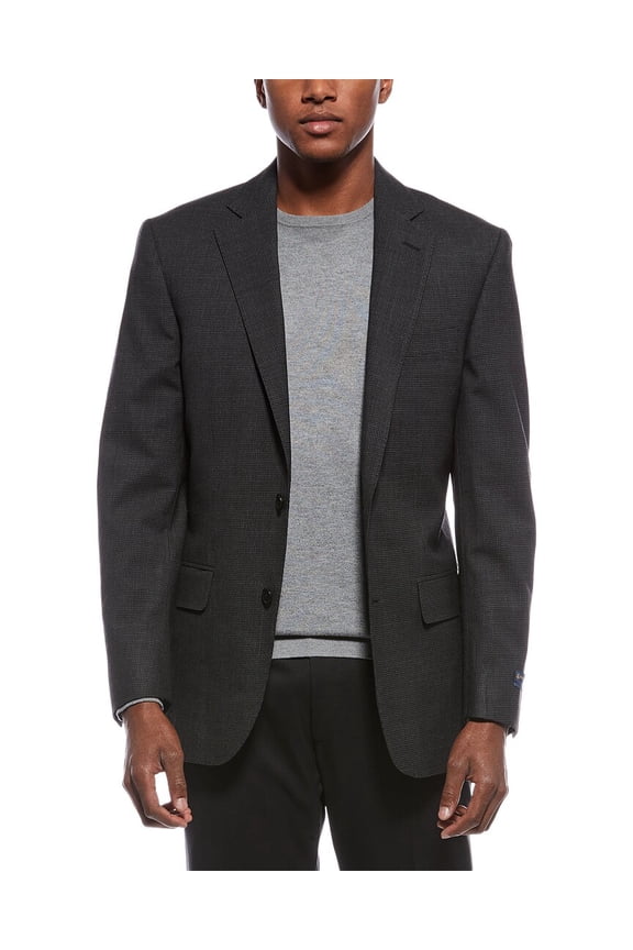 mens Knit Wool-Blend Suit Jacket, 36 REG, Blue
