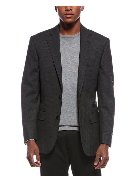 mens Knit Wool-Blend Suit Jacket, 40 REG, Blue